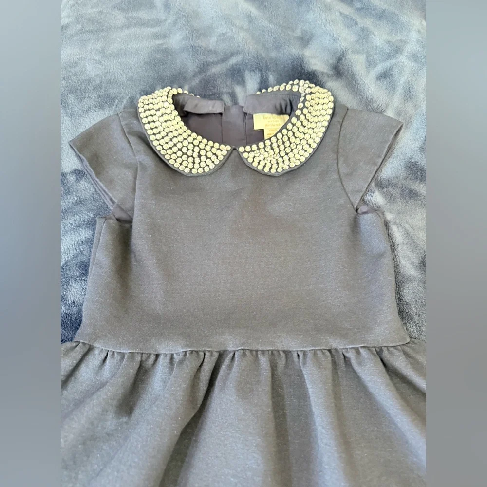 Kate Spade New York Peter Pan Rhinestone collar Girls Kimberly Dress size 7 - Picture 3 of 8